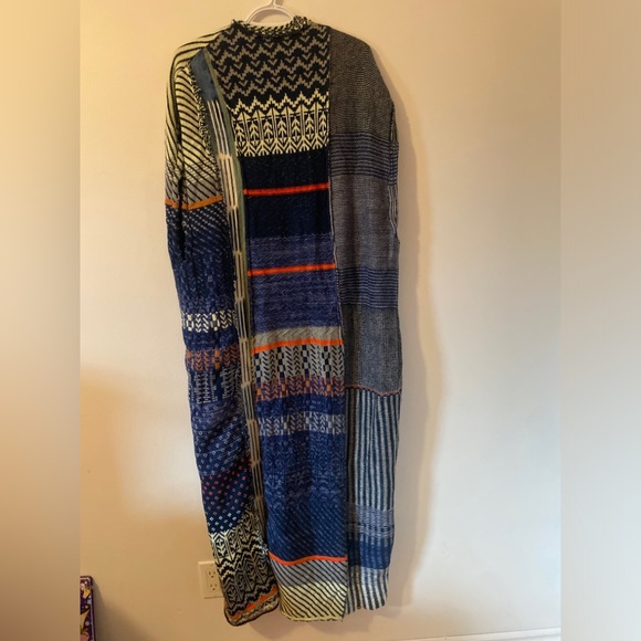 FREE PEOPLE WOMEN'S BLUE SKIES Maxi Cardigan Vest Large - Picture 7 of 8